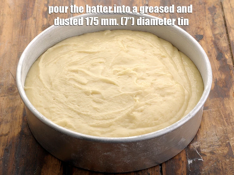 Step 17 – <p><span style="background-color:rgb(255,255,255);color:rgb(0,0,0);">Pour the </span><strong>prepared cake batter</strong><span style="background-color:rgb(255,255,255);color:rgb(0,0,0);"> into our greased and dusted cake tin. Lightly …