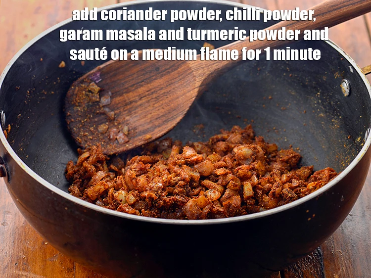 Step 12 – <p><span style="background-color:rgb(255,255,255);color:rgb(0,0,0);">Add the </span>1 tbsp <a href="https://www.tarladalal.com/glossary-coriander-powder-dhania-powder-370i"><u>coriander (dhania) powder</u></a><span style="background-color:rgb(255,255,255);color:rgb(0,0,0);">, </span>2 tsp <a href="https://www.tarladalal.com/glossary-chilli-powder-red-chilli-powder-339i"><u>chilli powder</u></a><span …