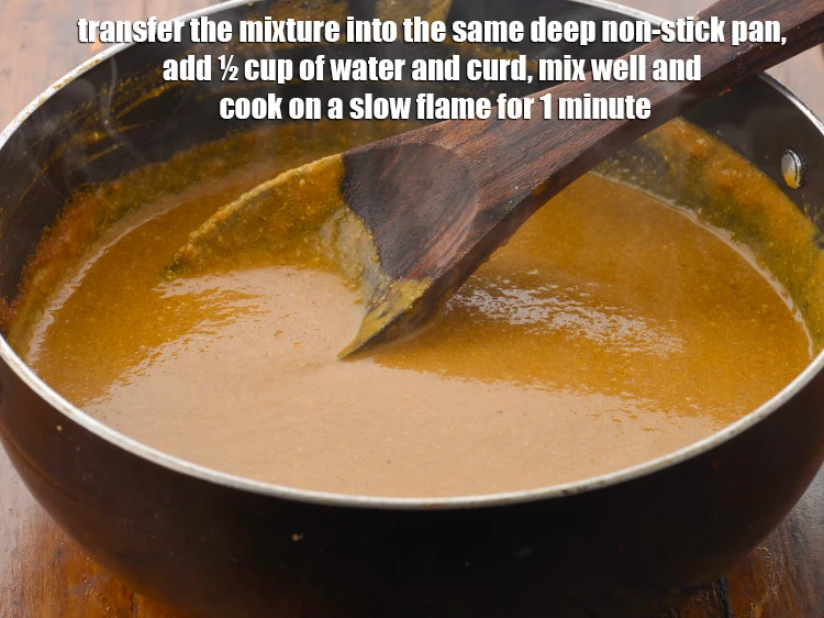 Step 16 – <p><span style="background-color:rgb(255,255,255);color:rgb(0,0,0);">Transfer the <strong>mixture</strong> into the same deep non-stick pan, add ½ cup of <strong>water</strong> …