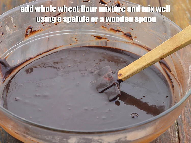 Step 8 – <p><span style="background-color:rgb(255,255,255);color:rgb(0,0,0);">Add the <strong>whole wheat flour mixture</strong> and mix well using a spatula or a …