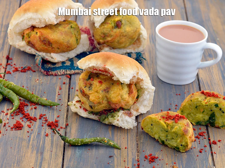 Step 34 – <p>Serve the <strong>vada pav</strong> immediately with fried green chillies.</p>