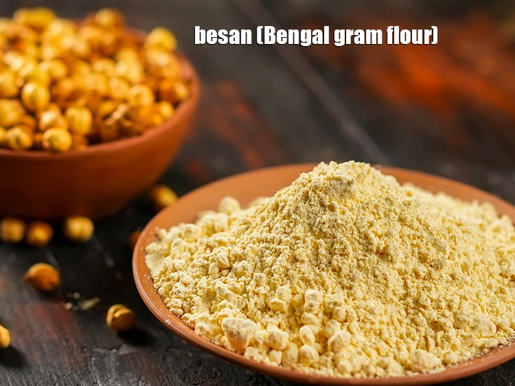 Step 3 – <p>Choose yellow-coloured <a href="https://www.tarladalal.com/glossary-besan-chana-dal-flour-bengal-gram-flour-952i"><u>besan (Bengal gram flour)</u></a> that is clean and free from insects.</p>
