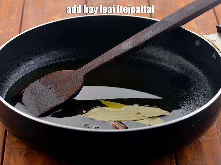 Step 4 – <p>Add 1 <a href="https://www.tarladalal.com/glossary-bay-leaf-tejpatta-bay-leaves-189i"><u>bay leaf (tejpatta)</u></a><u>.</u></p>