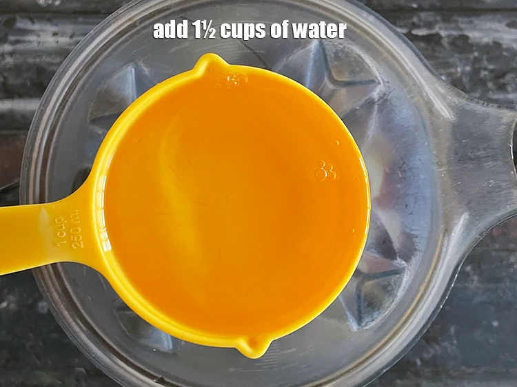 Step 4 – <p>Add <span style="background-color:rgb(255,255,255);color:rgb(0,0,0);">1½ cups of <strong>water</strong>.</span></p>