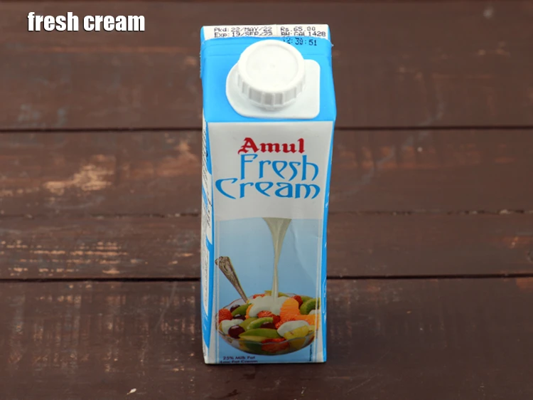 Step 3 – <html><head><meta charset="UTF-8"></head><body><p>This is what <a href="fresh cream"><strong>fresh cream</strong></a> we use.&nbsp;Fresh cream is a dairy product …