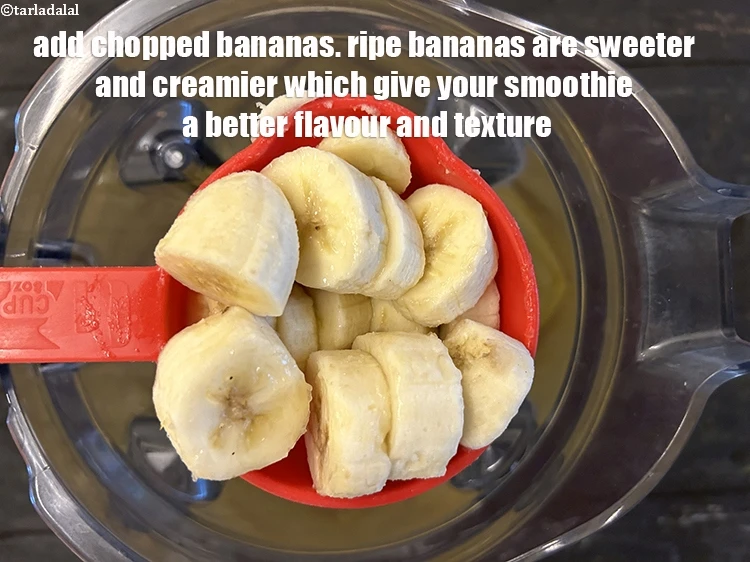Step 6 – <html><head><meta charset="UTF-8"> </head><body><p>Add&nbsp;1 cup&nbsp;<a href="glossary-chopped-bananas-20i">chopped bananas</a>.&nbsp;<strong>Use ripe bananas</strong>: Ripe bananas are sweeter and creamier, which …