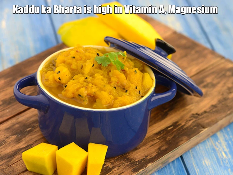 Step 25 – <p><strong>Kaddu ka Bharta is high in&nbsp;Vitamin A,&nbsp;Magnesium.</strong></p>