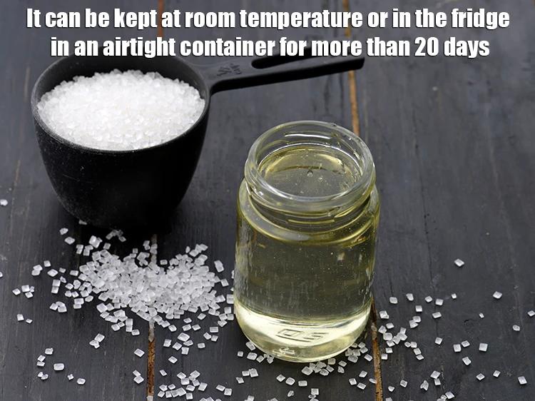 Step 19 – <p><span style="background-color:rgb(255,255,255);color:rgb(0,0,0);">This sugar syrup can be kept at room temperature or in the fridge in …