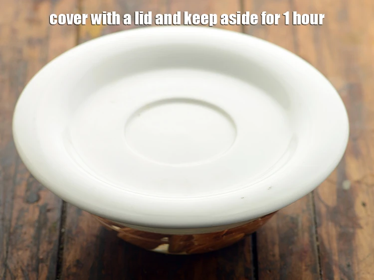 Step 3 – <p><span style="background-color:rgb(255,255,255);color:rgb(0,0,0);">Cover with a lid and keep aside for 1 hour.</span></p>