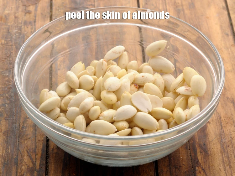 Step 5 – <p><span style="background-color:rgb(255,255,255);color:rgb(0,0,0);">De-skin the <strong>almonds</strong> and discard the skin. To do this press each almond between …