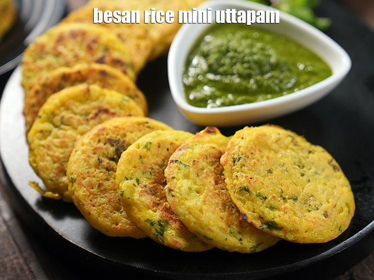 Step 22 – <p>Serve <strong>rice and besan pancake recipe | besan rice mini uttapam | besan chawal na …