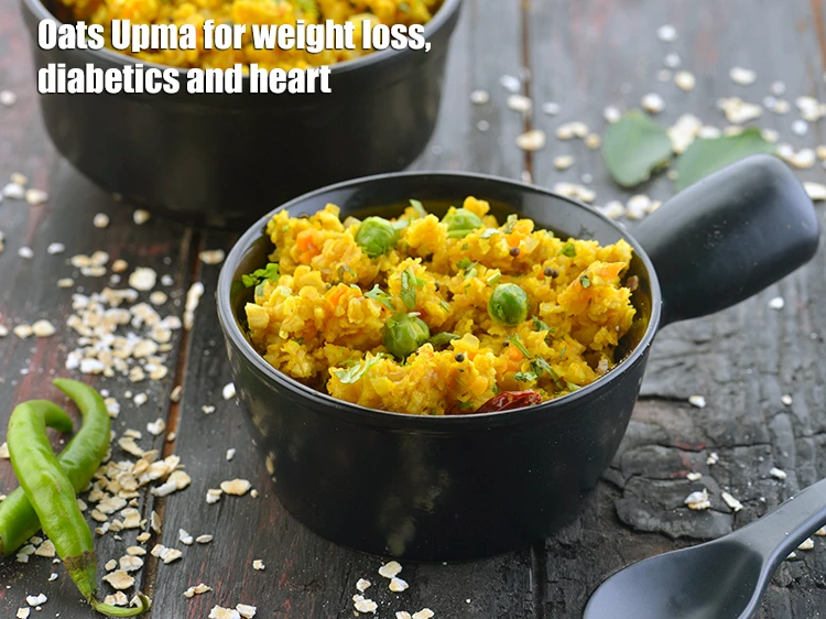 Step 28 – <p><strong>Oats Upma for weight loss, diabetics and heart</strong>. Oats are a good source of dietary …