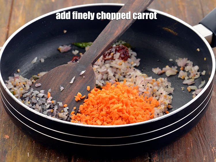 Step 15 – <p>Add the 1/4 cup finely <a href="https://www.tarladalal.com/glossary-carrot-gajar-gajjar-253i#ing_2376"><u>chopped carrot</u></a>. I love adding French beans, tomatoes and …