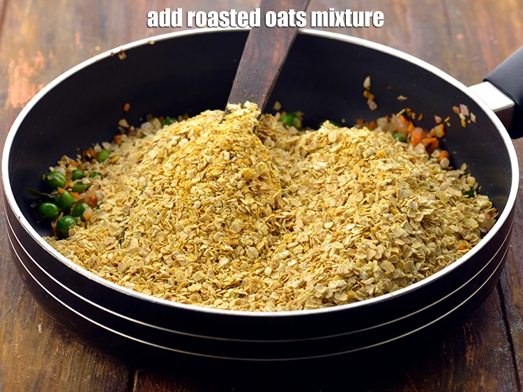 Step 18 – <p>Add the <strong>roasted oats mixture</strong>. If you want to use steel cut oats, then you …