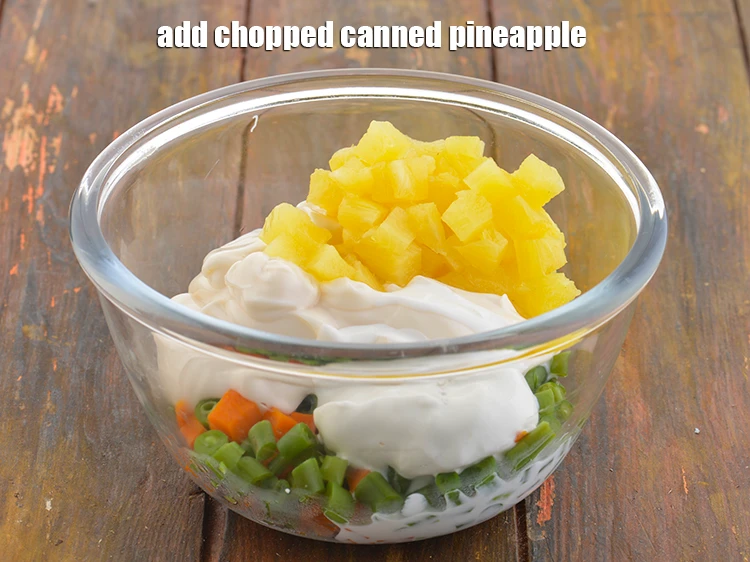 Step 6 – <p>Now, add the 1/4 cup <a href="https://www.tarladalal.com/glossary-canned-pineapple-96i#ing_2792"><u>chopped canned pineapple</u></a>. You can even use fresh pineapple …