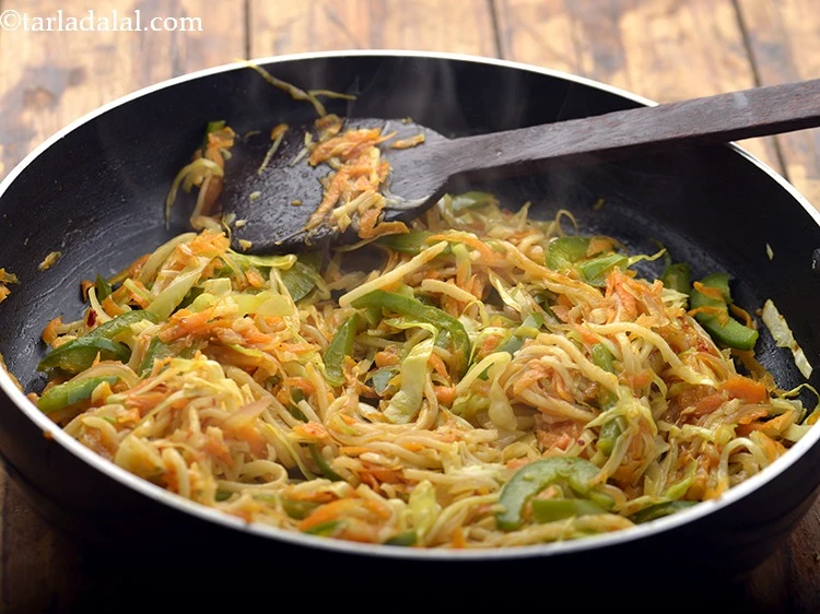 Step 15 – <p>Mix well and <strong>Veg</strong> <strong>Spring Roll</strong> <strong>stuffing</strong> is now ready. Keep aside.</p>