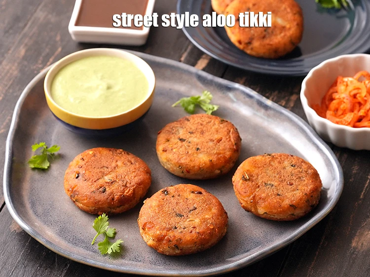 Step 44 – <p>Serve<strong> aloo tikki recipe | street style aloo tikki | crispy aloo tikki |</strong> immediately …