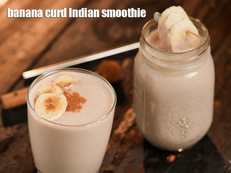 Step 22 – <p>Serve <strong>Banana Yogurt Milkshake |&nbsp;Banana Curd Indian smoothie | healthy kela dahi smoothie for weight …