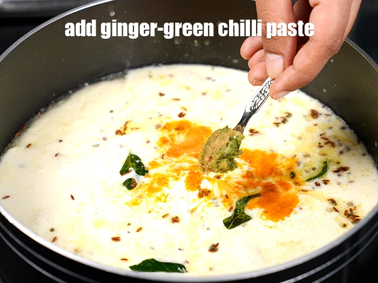 Step 20 – <p>Add 1 tsp&nbsp;<a href="https://www.tarladalal.com/glossary-ginger-green-chilli-paste-adrak-mirch-ki-paste-adrak-mirchi-paste-139i">ginger-green chilli paste</a>.&nbsp;</p>
