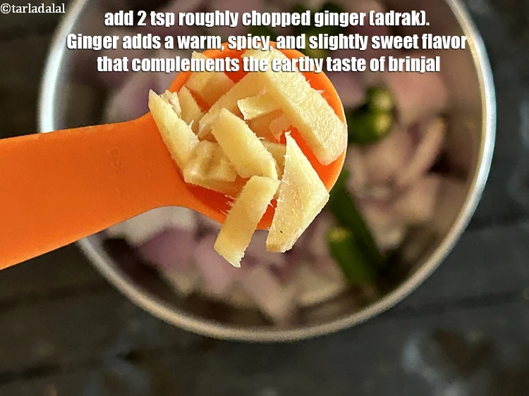 Step 5 – <html><head></head><body><p>Add&nbsp;2 tsp&nbsp;roughly&nbsp;<a href="glossary-chopped-ginger-786i">chopped ginger (adrak)</a>.&nbsp;Ginger adds a warm,&nbsp;spicy,&nbsp;and slightly sweet flavor that complements the earthy …