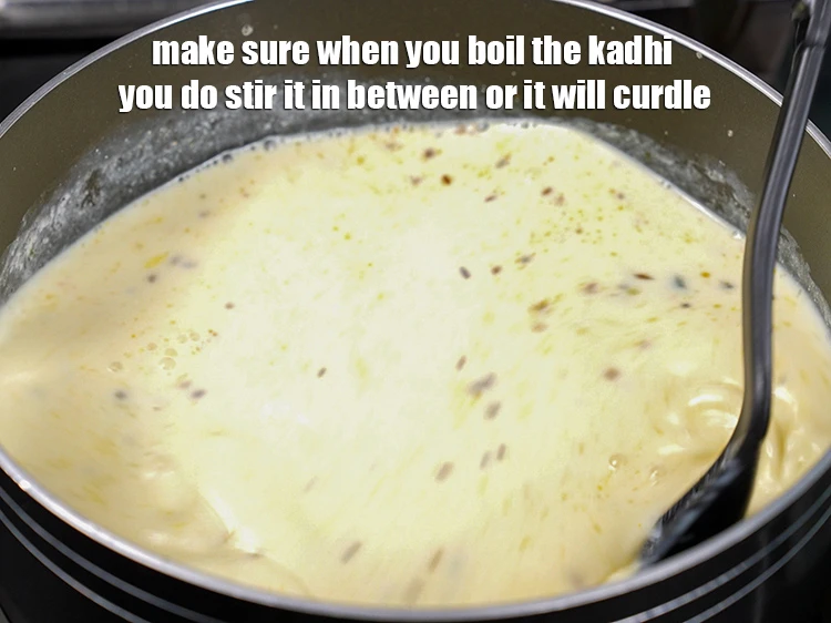 Step 28 – <p>Make sure when you boil the kadhi you do stir it in between or it …