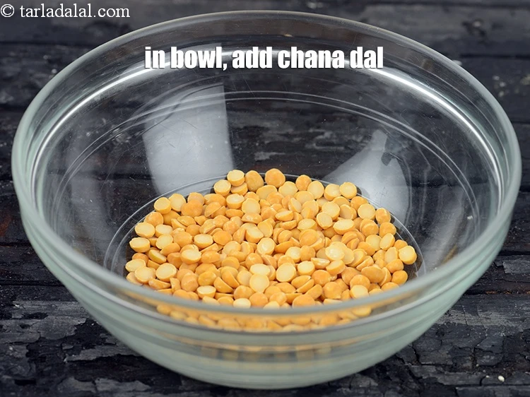 Step 3 – <p>To make <strong>hara bhara kabab</strong>, in a deep bowl, add 1 cup <a href="https://www.tarladalal.com/glossary-chana-dal-split-Bengal-gram-285i">chana dal …