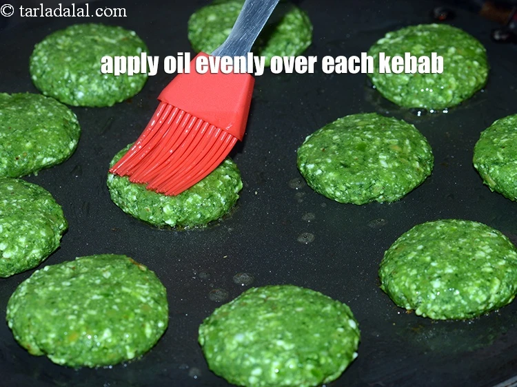 Step 27 – <p>Apply 1 tsp of oil evenly over each kebab.</p>