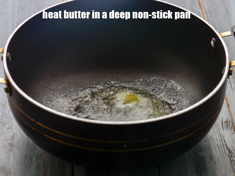 Step 2 – <p>For making the <strong>Pav Bhaji Fondue</strong>, heat the 2 tsp <a href="https://www.tarladalal.com/glossary-butter-makhan-233i"><u>butter</u></a> in a deep …