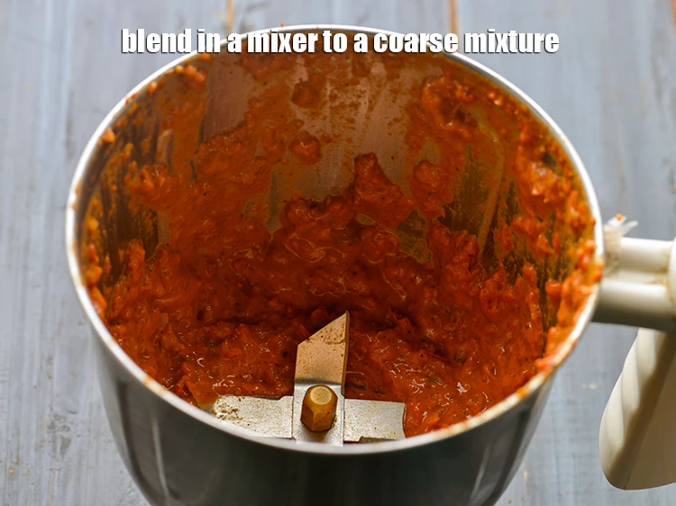 Step 24 – <p>You can <strong>skip blending</strong> if you like <strong>chunky bhaji</strong>.</p>