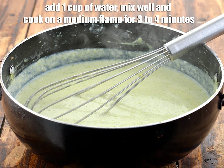 Step 19 – <p><span style="background-color:rgb(255,255,255);color:rgb(0,0,0);">Add 1 cup of <strong>water</strong>, mix well and <strong>cook </strong>on a medium flame for …