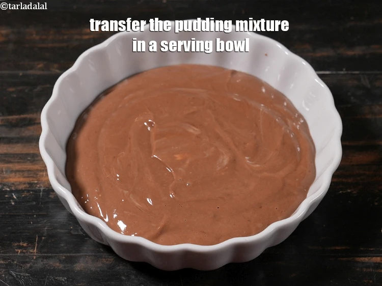 Step 8 – <p>Transfer the pudding mixture in a serving bowl.</p>
