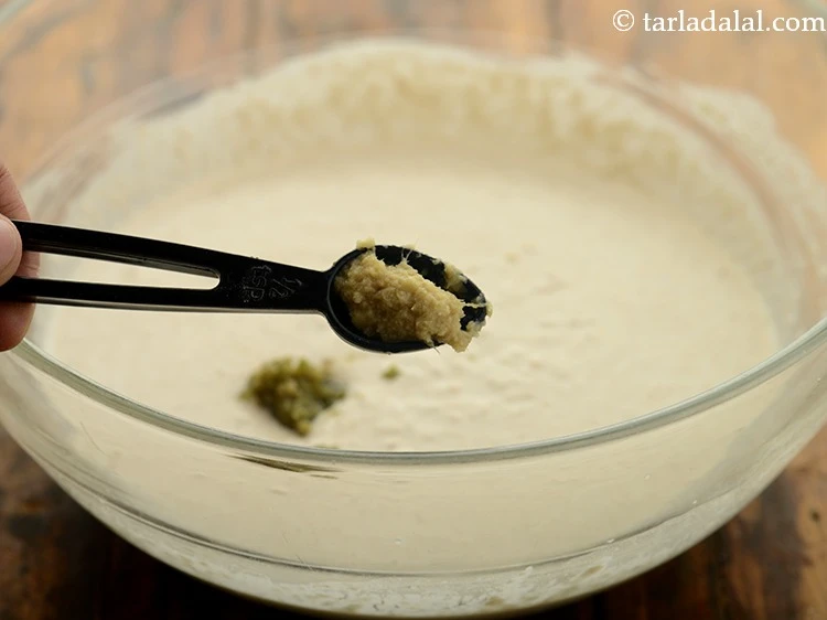 Step 9 – <p>Add ginger green chilli paste. Add vegetables like cabbage, carrot, capsicum, green peas in the …