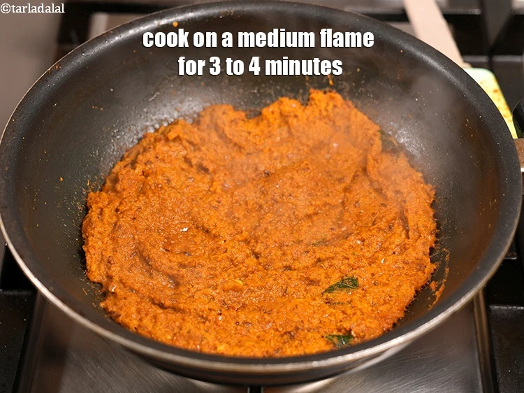 Step 29 – <p>Cook on a medium flame for 3 to 4 minutes, while stirring occasionally.</p>