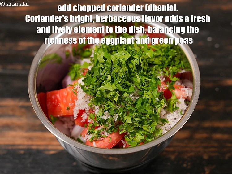 Step 8 – <p>Add ¼ cup <a href="https://www.tarladalal.com/glossary-chopped-coriander-783i">chopped coriander (dhania)</a>. Coriander's bright, herbaceous flavor adds a fresh and …