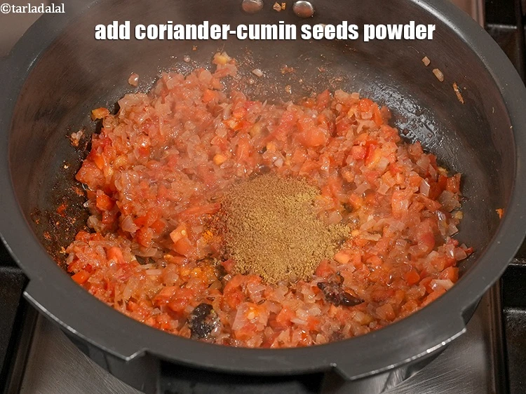 Step 18 – <p>Add 2 tsp <a href="https://www.tarladalal.com/glossary-coriander-cumin-seeds-powder-dhania-jeera-powder-375i">coriander-cumin seeds (dhania-jeera) powder</a>.</p>