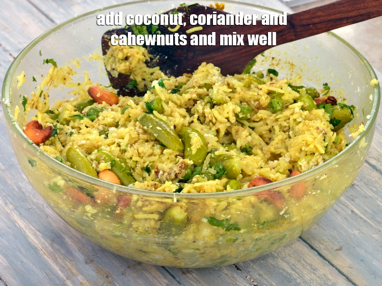 Step 9 – <p><span style="background-color:rgb(255,255,255);color:rgb(0,0,0);">Add the </span>1/2 cup grated fresh <a href="https://www.tarladalal.com/glossary-coconut-nariyal-269i"><u>coconut</u></a><span style="background-color:rgb(255,255,255);color:rgb(0,0,0);">, </span>1/4 cup <a href="https://www.tarladalal.com/glossary-coriander-dhania-kothmir-369i#ing_2365"><u>chopped coriander …