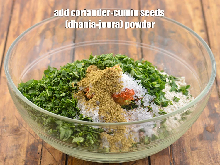 Step 9 – <p>Add the 1 tsp <a href="https://www.tarladalal.com/glossary-coriander-cumin-seeds-powder-dhania-jeera-powder-375i"><u>coriander-cumin seeds (dhania-jeera) powder</u></a>.</p>