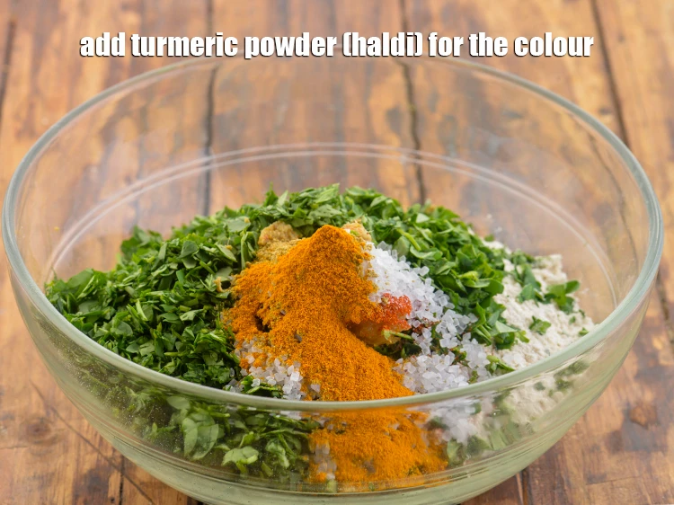 Step 10 – <p>Add the 1/2 tsp <a href="https://www.tarladalal.com/glossary-turmeric-powder-haldi-645i"><u>turmeric powder (haldi)</u></a> for the colour.</p>