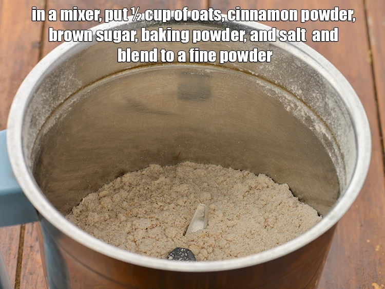 Step 2 – <p><span style="background-color:rgb(255,255,255);color:rgb(0,0,0);">Combine ½ cup of </span><a href="https://www.tarladalal.com/glossary-quick-cooking-oats-547i"><u>quick cooking oats</u></a><span style="background-color:rgb(255,255,255);color:rgb(0,0,0);">, </span>1/4 tsp <a href="https://www.tarladalal.com/glossary-cinnamon-dalchini-346i#ing_3336"><u>cinnamon (dalchini) …