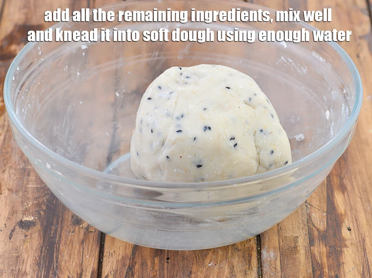 Step 8 – <p><span style="background-color:rgb(255,255,255);color:rgb(0,0,0);">Add </span>2 tbsp <a href="https://www.tarladalal.com/glossary-butter-makhan-233i#ing_3124"><u>soft butter</u></a><u>, </u>1 1/2 tsp <a href="https://www.tarladalal.com/glossary-sesame-seeds-til-gingelly-seeds-612i#ing_3230"><u>black sesame seeds (kala …