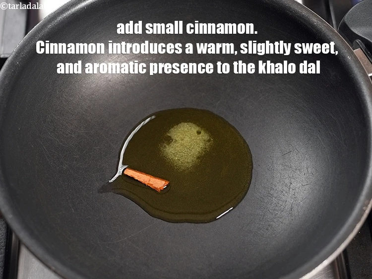 Step 9 – <p>Add 1 small <a href="https://www.tarladalal.com/glossary-cinnamon-dalchini-346i">cinnamon (dalchini)</a>. Cinnamon introduces a warm, slightly sweet, and aromatic presence …