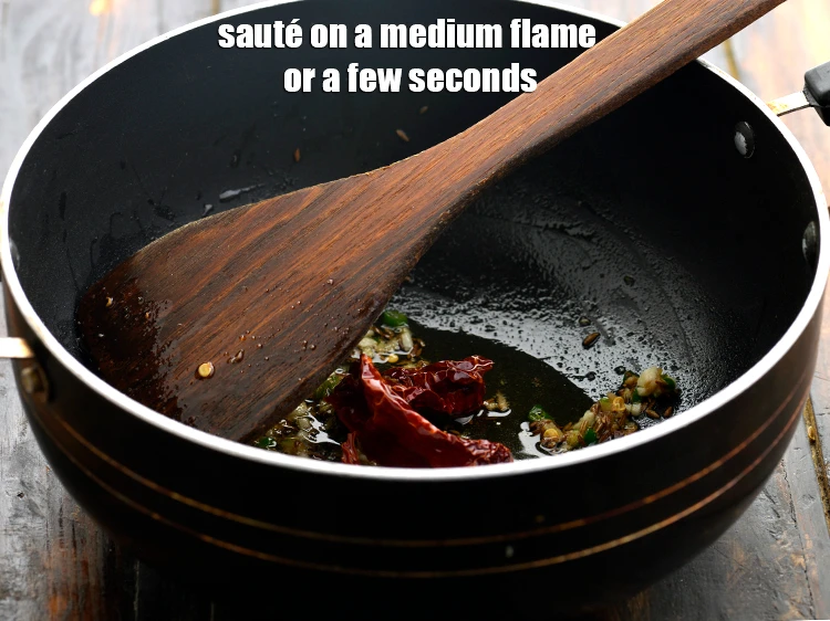 Step 12 – <p><strong>Sauté</strong> on a medium flame or a few seconds.</p>