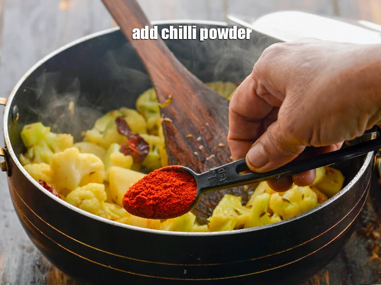 Step 19 – <p>Add the 1 tsp <a href="https://www.tarladalal.com/glossary-chilli-powder-red-chilli-powder-339i"><u>chilli powder</u></a>. The amount of chilli powder can be increased …