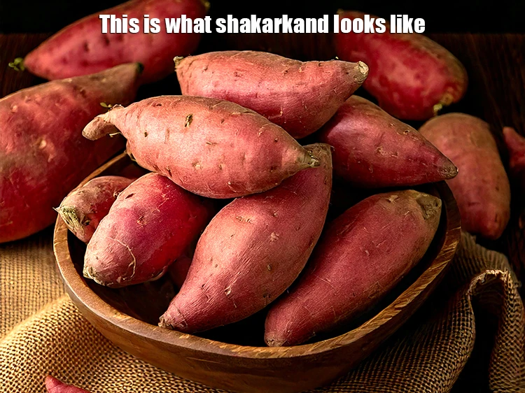 Step 9 – <p>This is what <a href="https://www.tarladalal.com/glossary-sweet-potato-shakarkand-956i"><u>sweet potato (shakarkand)</u></a> looks like.</p>