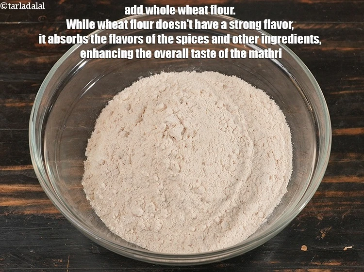 Step 4 – <p>Add 1 cup <a href="https://www.tarladalal.com/glossary-whole-wheat-flour-gehun-ka-atta-gehun-ka-aata-429i">whole wheat flour (gehun ka atta)</a>. While wheat flour doesn't have …