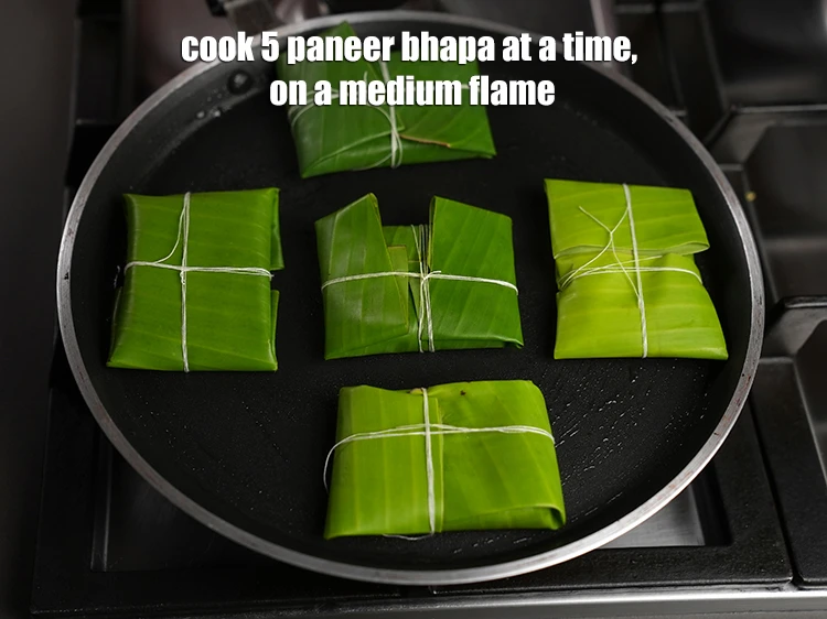 Step 22 – <p>Cook 5 paneer bhapa at a time, on a medium flame.</p>