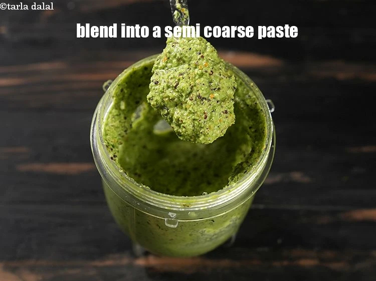 Step 8 – <p>Blend it into a semi coarse paste.</p>