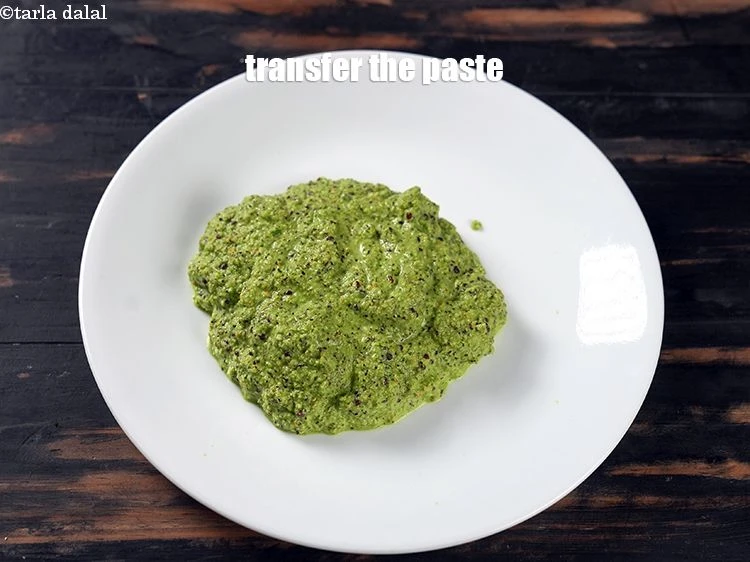 Step 9 – <p>Transfer the paste into a plate.</p>