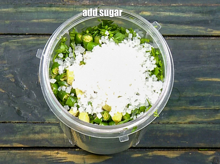 Step 7 – <p>Add 2 tsp <a href="https://www.tarladalal.com/glossary-sugar-chini-shakkar-278i"><u>sugar</u></a> Alternatively, you can add jaggery to make&nbsp;<strong>amla chutney recipe | …