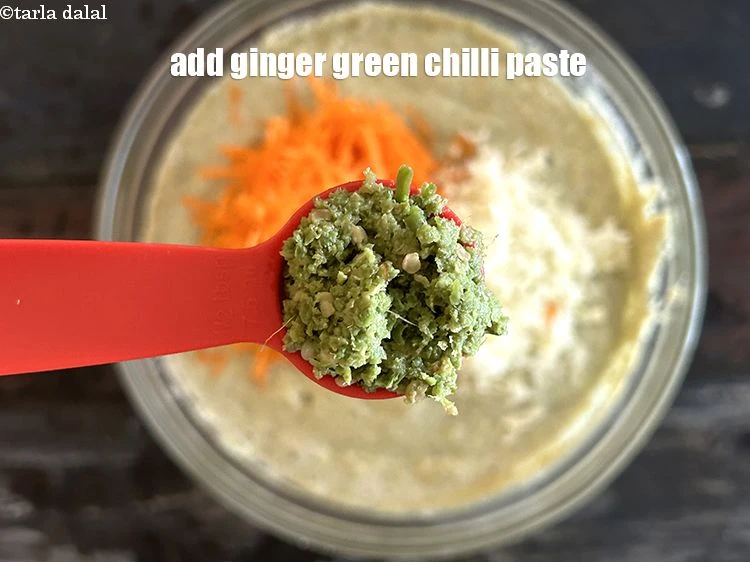 Step 22 – <html><head></head><body><p>Add&nbsp;1/2 tbsp&nbsp;<a href="glossary-ginger-green-chilli-paste-adrak-mirch-ki-paste-adrak-mirchi-paste-139i">ginger-green chilli paste</a>.</p></body></html>